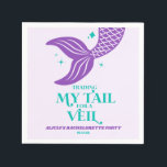 Guardanapo De Papel Cauda Comercial Para Festas de solteira De Sereia<br><div class="desc">Esta é a minha cauda para uma Festa de solteira de sereia de véu.</div>