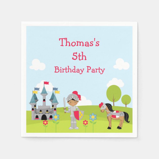 Guardanapo De Papel Cavaleiro Africano Americano 'Eu fui para' (Frente)