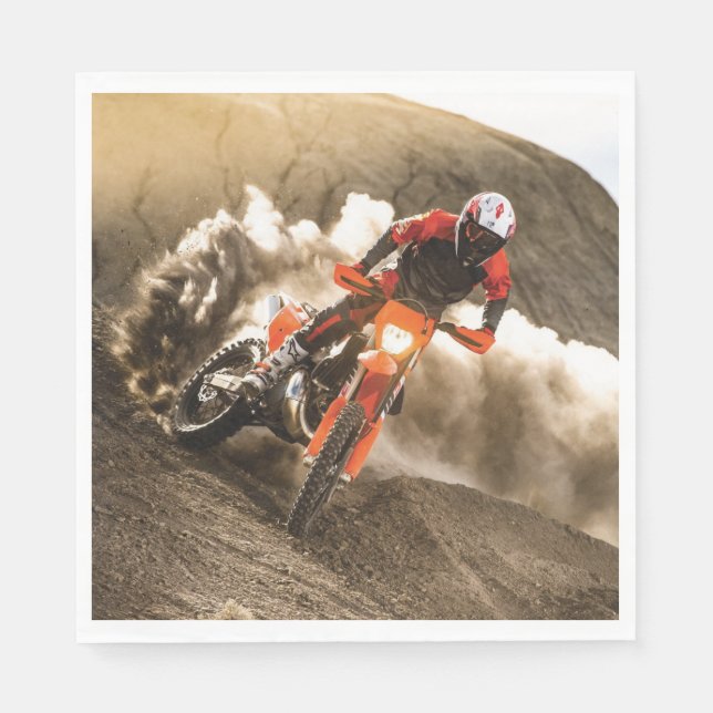 Guardanapo De Papel Cavaleiro Motocross (Frente)