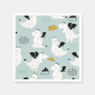 Guardanapo De Papel Cavaleiros e Dragões Fairytale Festa de aniversá