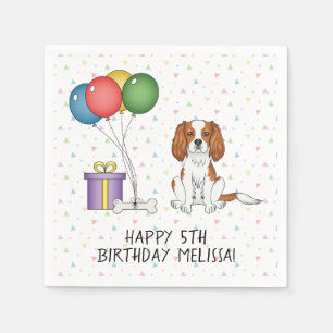 Guardanapo De Papel Cavalier King Charles Spaniel Blenheim - Aniversár
