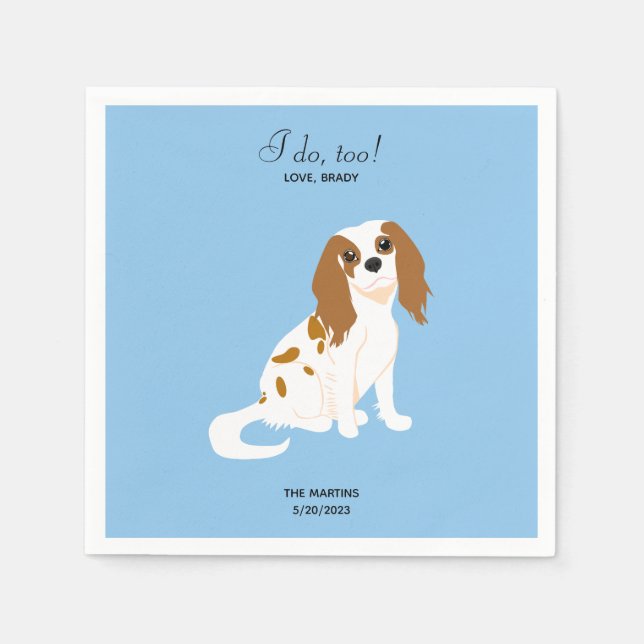 Guardanapo De Papel Cavalier King Charles Wedding Cocktail Napkins (Frente)
