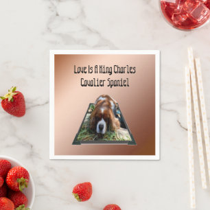 Guardanapo De Papel Cavalier Spaniel Popout Art, Paper Napkins