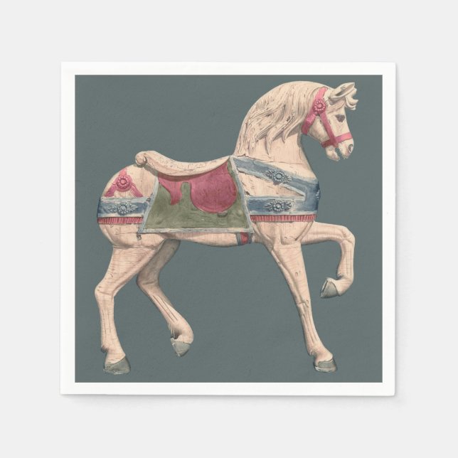Guardanapo De Papel Cavalo de Carrossel por Henry Murphy   (Frente)