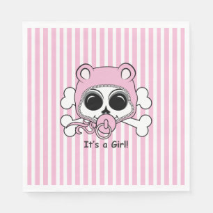 Guardanapo De Papel Caveira de Bebê Menina Fofa