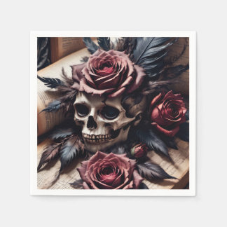 Guardanapo De Papel Caveira e Rosas