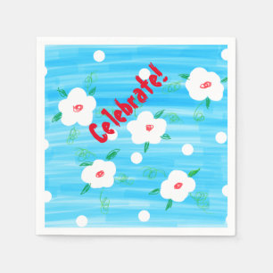 Guardanapo De Papel Celebração Azul Napkins