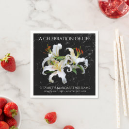 Guardanapo De Papel Celebração da Vida dos Lírios Orientais Orientais 