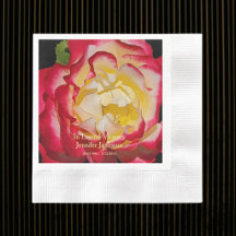 Celebração da Vida Rosa Floral Vermelha e Dourada