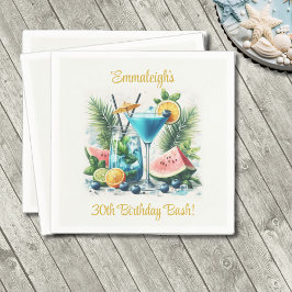 Guardanapo De Papel Celebração de aniversário de 30 anos de Blueberry 