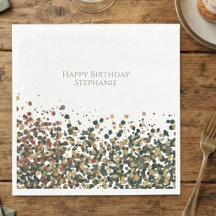 Celebração de Aniversário Minimalista em Aquarela