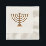 Guardanapo De Papel Celebração de Menorah ~ Hanukkah<br><div class="desc">O tradicional Menorah para sua Celebração Chanucá em um guardanapo de papel que vem em dois tamanhos e dois estilos</div>