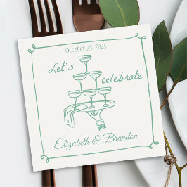 Guardanapo De Papel Celebração de vamos Casamento Personalizado Napkin
