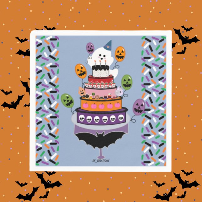 Guardanapo De Papel Celebração do Dia do Boo de Ghostie (Perfect napkin for your celebootion.)
