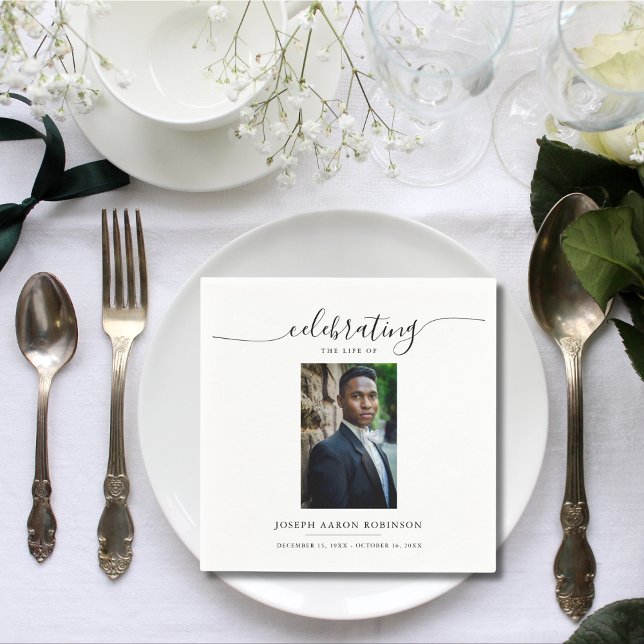 Guardanapo De Papel Celebração do Funeral Memorial da Vida (Criador carregado)