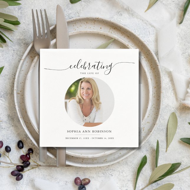 Guardanapo De Papel Celebração do Funeral Memorial da Vida (Criador carregado)