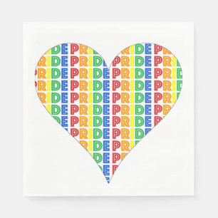 Guardanapo De Papel Celebração LGBT Orgulho gay Mês Arco-Íris Coração