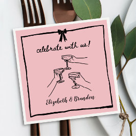 Guardanapo De Papel Celebração Moderna Com Nossos Casamentos Personali