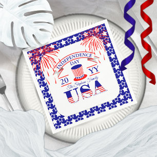 Guardanapo De Papel Celebração Patriótica do Dia da Independência em 4