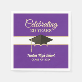 Guardanapo De Papel Celebração! Reunião de Turma de 20 Anos 