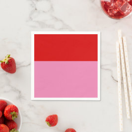 Guardanapo De Papel Celebração Simples de Festa Vermelha e Rosa