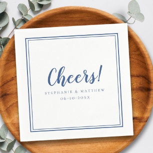 Guardanapo De Papel Celebrações de Casamento Cheers Azul Marinho Moder