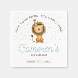 Guardanapo De Papel Celebrar com um Raio! Aniversário do Leão do Menin