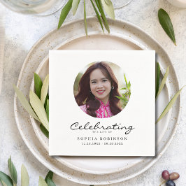 Guardanapo De Papel Celebration of Life Photo Memorial Keepsake