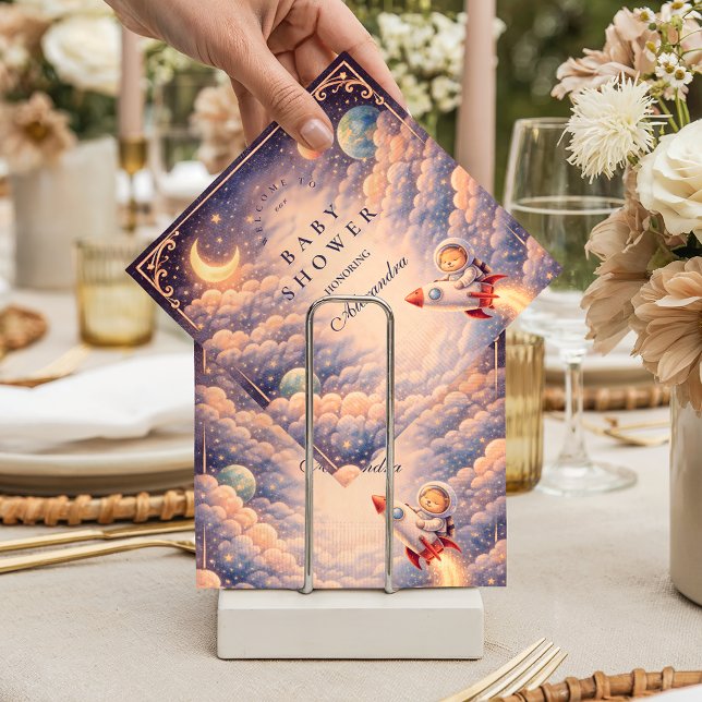 Guardanapo De Papel Celestial Astronaut Clouds Baby Shower (Criador carregado)