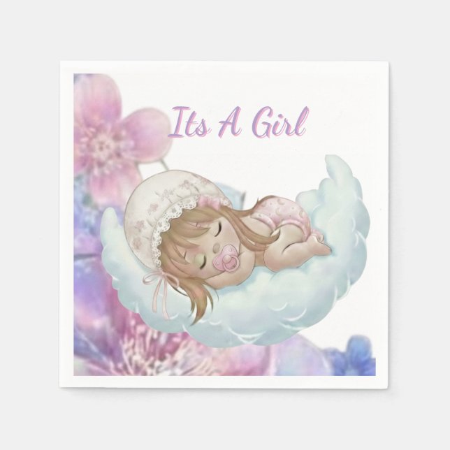 Guardanapo De Papel Celestial Baby shower  (Frente)