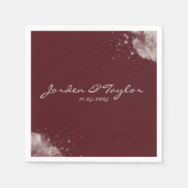 Guardanapo De Papel Celestial Burgundy Starlight Napkins