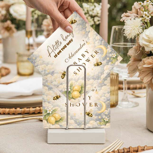 Guardanapo De Papel Celestial Honey Bee Baby Shower (Criador carregado)