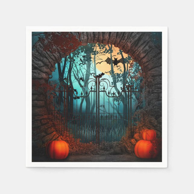 Guardanapo De Papel Cena Assustadora do Halloween (2) (Frente)