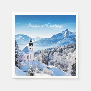 Guardanapo De Papel Cena de inverno personalizada 