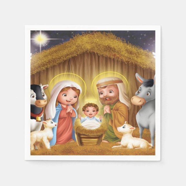 Guardanapo De Papel Cena de Natal Napkins (Frente)