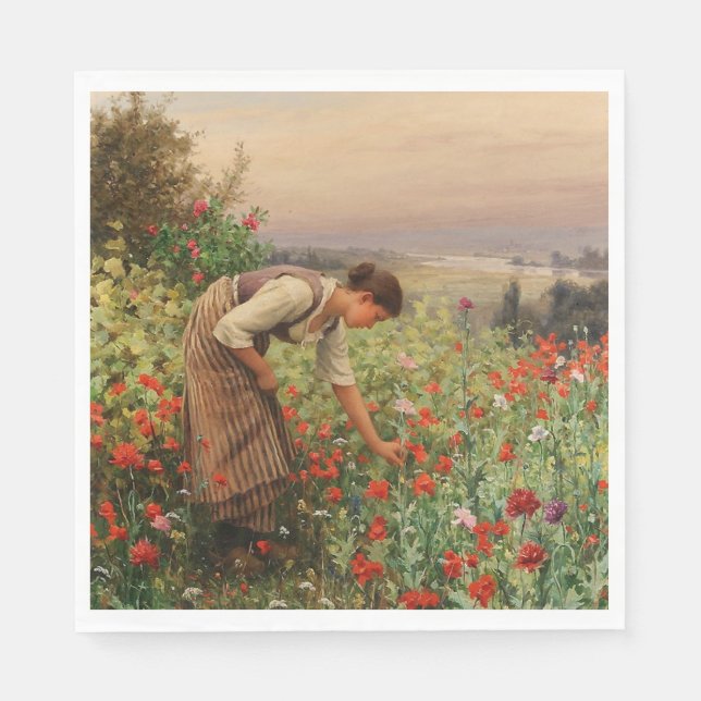 Guardanapo De Papel Cena Floral (Campo Flor) (Frente)