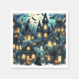 Guardanapo De Papel Cena Halloween Assombrada