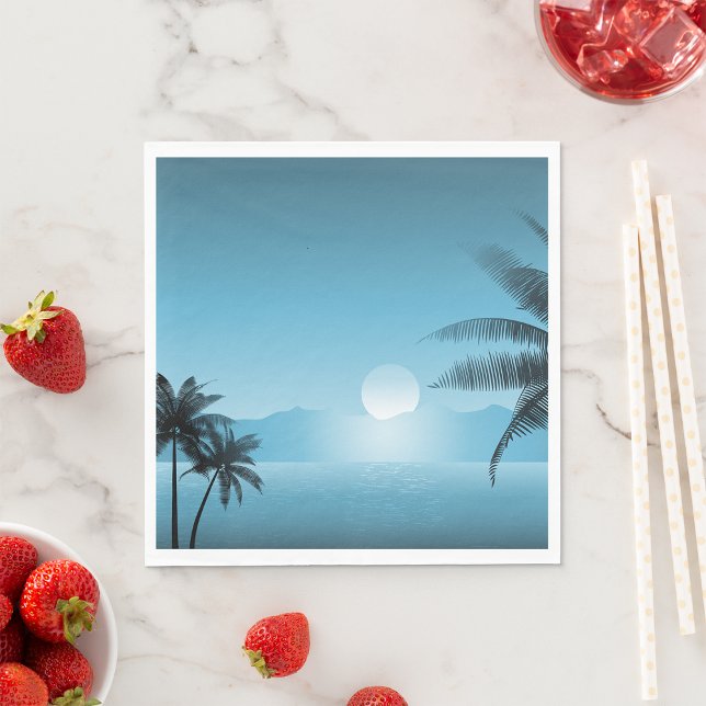 Guardanapo De Papel Cena Tropical Noturna (Criador carregado)