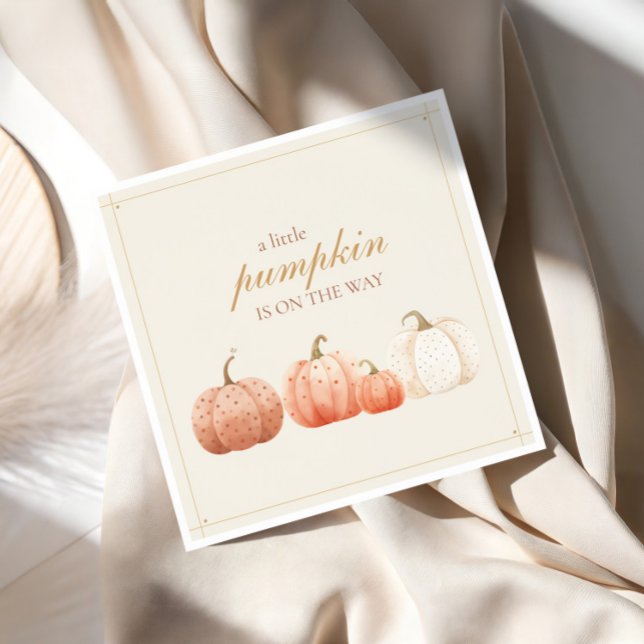 Guardanapo De Papel Cenário de Mesa para Chá de Bebê Little Pumpkin (Criador carregado)