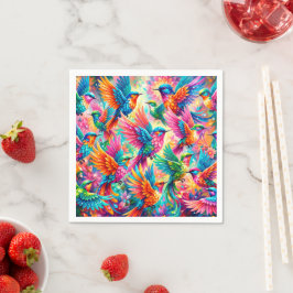 Guardanapo De Papel Cenário de Sonhos de Beija-flor Vibrante – Boho Tr