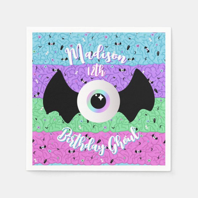 Guardanapo De Papel Cérebros de Gótico de Pastel (Frente)