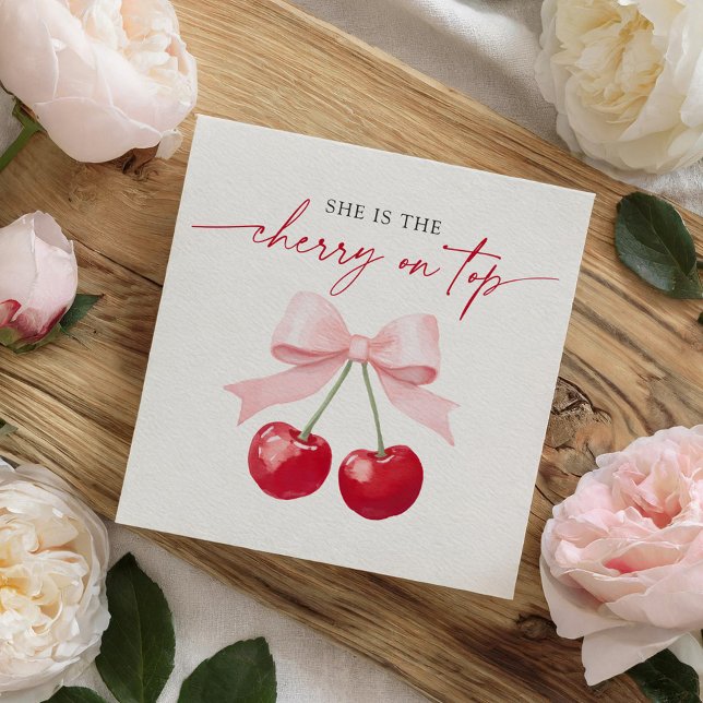 Guardanapo De Papel Cereja no Chá de fraldas Superior (Criador carregado)