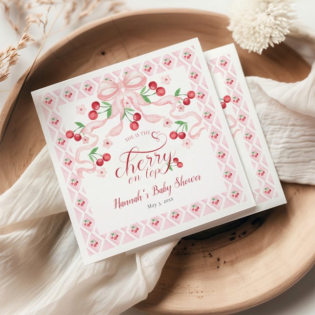 Guardanapo De Papel Cereja no Chá de fraldas Superior (Criador carregado)