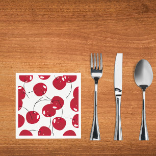 Guardanapo De Papel Cereja vermelha fresca bonita temático