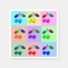 Guardanapo De Papel Cerejas coloridas - Pop Art