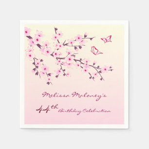Guardanapo De Papel Cerejeira Floral Blossomo Rosa Personalizado Anive