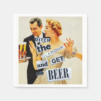 Guardanapo De Papel Cerveja Antes Do Glamor Cocktail Napkins