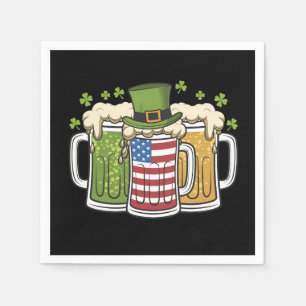 Guardanapo De Papel Cerveja Irlandesa Irlanda EUA Bandeira Americana S
