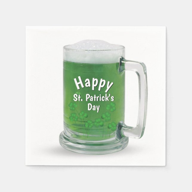 Guardanapo De Papel Cerveja Verde do Dia de São Patrício (Frente)