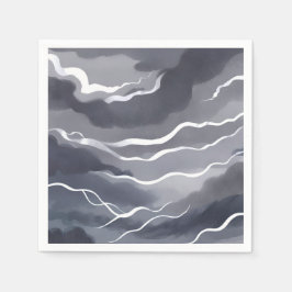 Guardanapo De Papel Céus Tempestuosos | Aquarela Escura